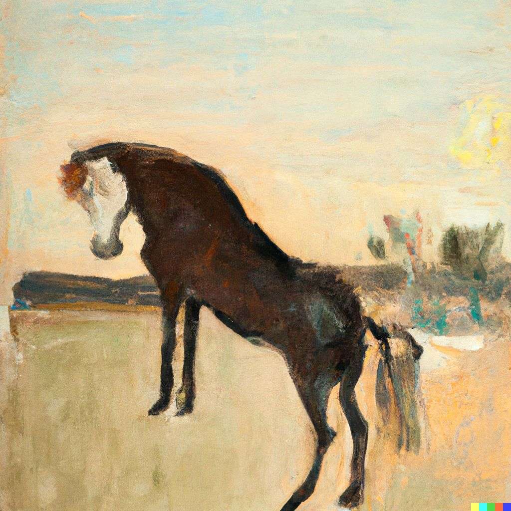 a horse, painting by Edgar Degas